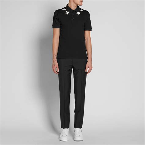 givenchy star polo white|Givenchy t shirts black and white.